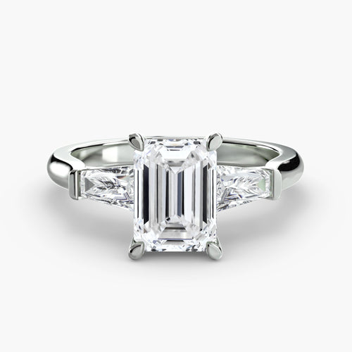 Three-Stone Ring (Baguette Side Stones)
