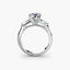Tree stone diamond ring white gold on a  white background