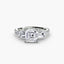 Three-Stone Ring with Pavé Band 4