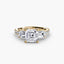 Three-Stone Ring with Pavé Band 4
