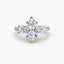 Three-Stone Ring with Pavé Band 4