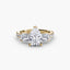 Three-Stone Ring with Pavé Band 4