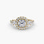 Three-Stone Ring with Halo 2