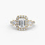 Three-Stone Ring with Halo 2