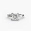 Diamond ring with a square-cut gemstone on a white background