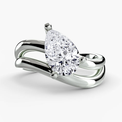 The Wave Solitaire Engagement Ring 3