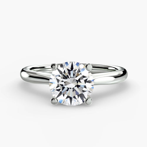 Round Diamond Solitaire Engagement Ring Setting 3