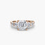 Five Stone Ring with Pavé Band