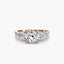 Five Stone Ring with Pavé Band