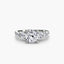 Five Stone Ring with Pavé Band