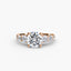 Five Stone Ring with Pavé Band