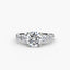Five Stone Ring with Pavé Band