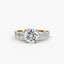 Five Stone Ring with Pavé Band