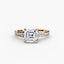 Solitaire Engagement Ring with Pavé Diamonds