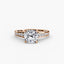 Solitaire Engagement Ring with Pavé Diamonds