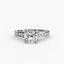 Solitaire Engagement Ring with Pavé Diamonds