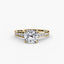 Solitaire Engagement Ring with Pavé Diamonds