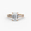 Solitaire Engagement Ring with Pavé Diamonds