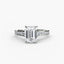 Solitaire Engagement Ring with Pavé Diamonds
