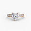 Solitaire Engagement Ring with Pavé Diamonds