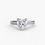 Solitaire Engagement Ring with Pavé Diamonds