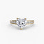 Solitaire Engagement Ring with Pavé Diamonds