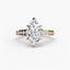Solitaire Engagement Ring with Pavé Diamonds