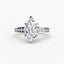 Solitaire Engagement Ring with Pavé Diamonds
