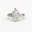 Solitaire Engagement Ring with Pavé Diamonds
