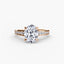 Solitaire Engagement Ring with Pavé Diamonds