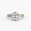 Solitaire Engagement Ring with Pavé Diamonds