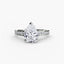 Solitaire Engagement Ring with Pavé Diamonds