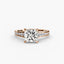 Solitaire Engagement Ring with Pavé Diamonds