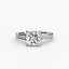 Solitaire Engagement Ring with Pavé Diamonds