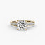 Solitaire Engagement Ring with Pavé Diamonds