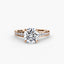 Solitaire Engagement Ring with Pavé Diamonds