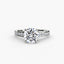 Solitaire Engagement Ring with Pavé Diamonds