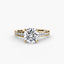 Solitaire Engagement Ring with Pavé Diamonds