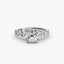 Engagement Ring with Graduated Accent Round Diamonds
