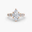 Engagement Ring with Graduated Accent Round Diamonds
