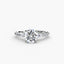 Round diamond ring with a white background