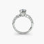White gold engagement ring with side diamonds