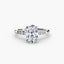 Solitaire with Micro Pave Shoulder Accents