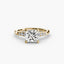 Solitaire with Micro Pave Shoulder Accents
