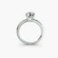 White gold engagement ring with micro pave side diamonds 