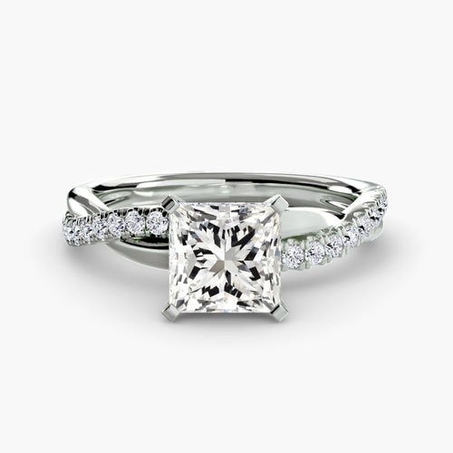 The Twist Micro Pavé Engagement Ring