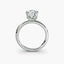 Solitaire diamond engagement ring white gold double prongs 