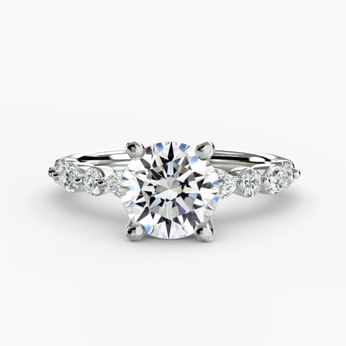 Engagement Ring with Side Sones