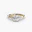 The Celestial Cluster Solitaire Ring with Side Stone 2