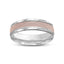 Aniketos Roll Two Tone 14k Solid Gold Wedding Ring